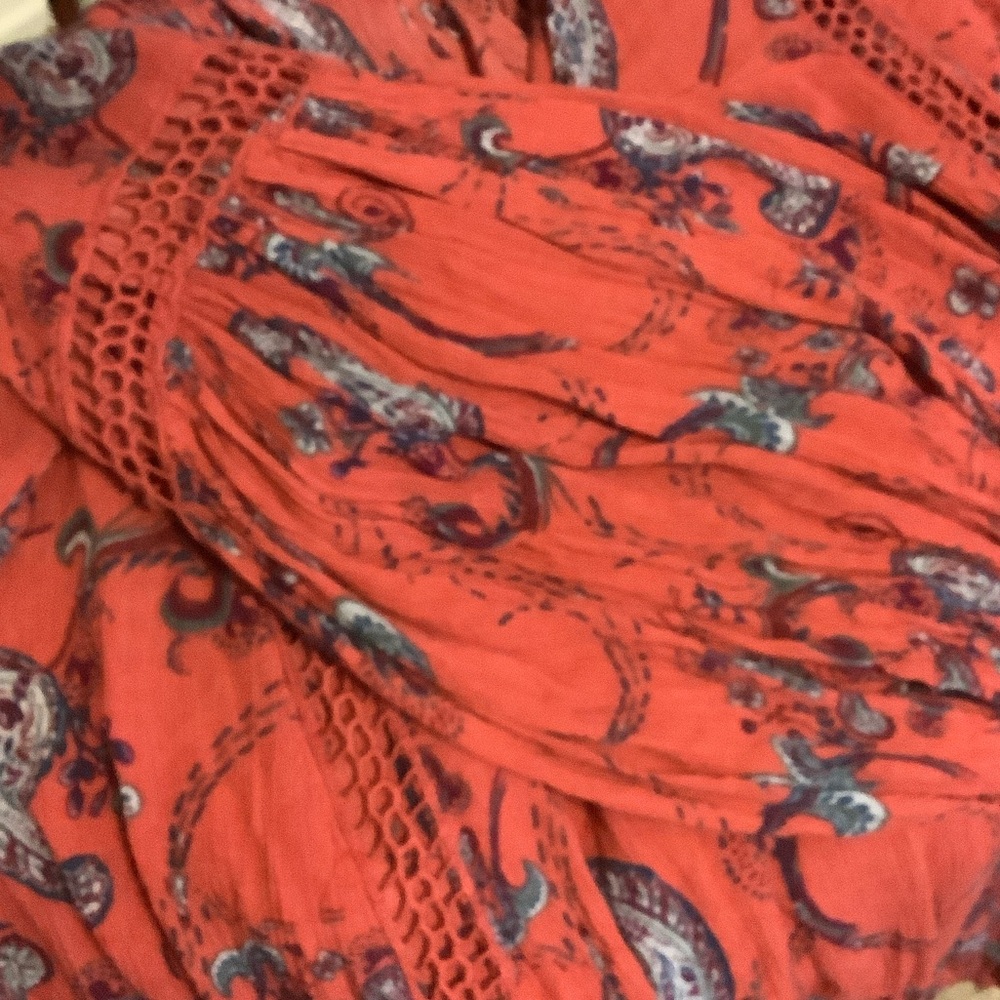 Free people just the two of us tunic. Open weave trim. Mini dress or tunic. Xl - Picture 9 of 12